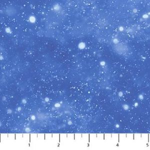 Jolly Old St Nick Snowy Sky  in Blue