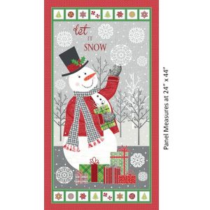 Let It Snow Red Let It Snow Panel
