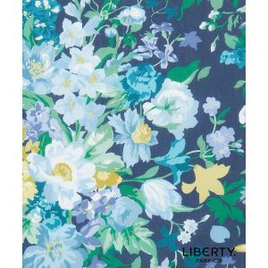 Liberty Fabrics & Bridgerton Tana Lawn Bouquet Carnival in Navy