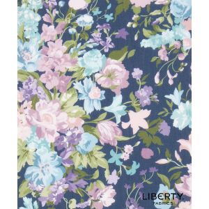 Liberty Fabrics & Bridgerton Tana Lawn Bouquet Parade in Navy