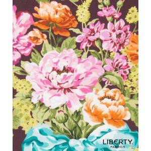 Liberty Fabrics & Bridgerton Tana Lawn Bow Bouquet in Burgundy