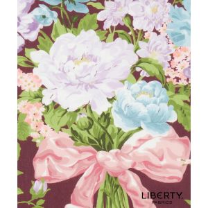 Liberty Fabrics & Bridgerton Tana Lawn Bow Bouquet in Maroon