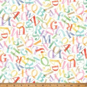 Love and Learning Tossed Alphabet in Ivory