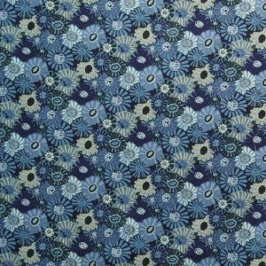 Marigold Garden Flowers in Indigo