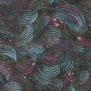 Mariko Teal Brush Strokes