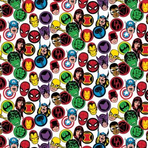 Marvel Comics IV Superhero Faces  Icons in White
