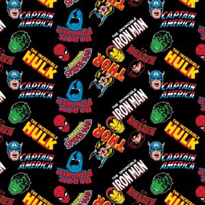 Marvel Comics IV Superhero Toss in Black