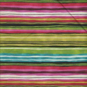 Midnight Gardens Stripes in Pink