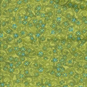 Midnight Gardens Vines in Green
