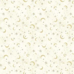 Midnight Rendezvous Crescent Moons Stars in Ivory