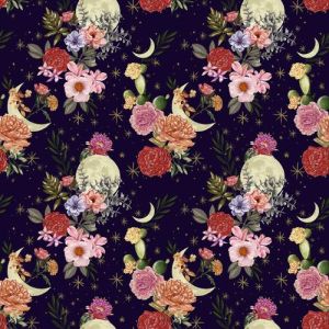 Midnight Rendezvous Moons Flower Cactus in Dark Purple