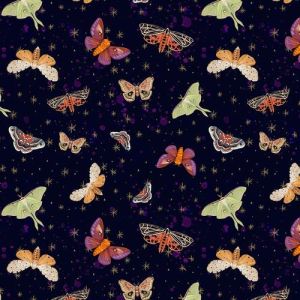 Midnight Rendezvous Moths in Dark Purple
