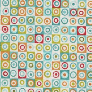 Mischief Circle  Squares in Blue