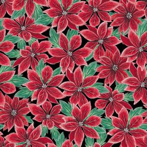 Mistletoe Magic Poinsettias in Black