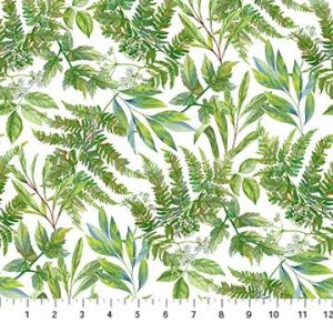 Morning Blossom Fern Toss in White