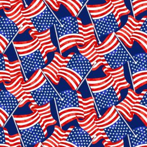 My Happy Place American Flags in Blues