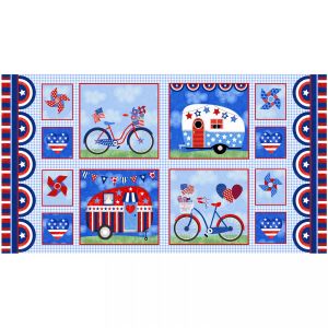 My Happy Place Campers and Bikes Block Panel