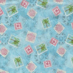 Neptunes Garden Stamps in Aqua