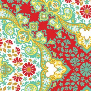 Notting Hill Voile Kaleidoscope in Poppy