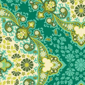 Notting Hill Voile Kaleidoscope in Teal