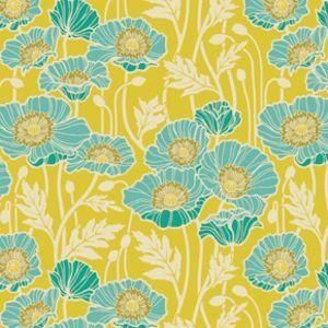 Notting Hill Voile Pristine Poppy in Citron
