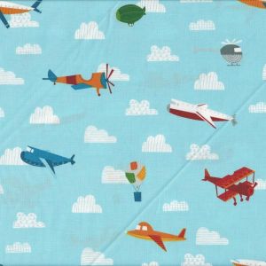 On The Go Clouds  Planes in Light Blue