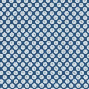 Oriental Blue Leaf Motif in Dark Blue