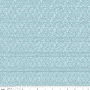 Petals and Pots Blue Geometric