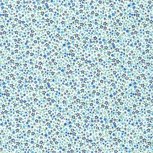 Petite Garden Blues Flowers in Mint