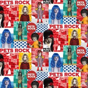 Pets Rock Animal Celebrity Patches in White