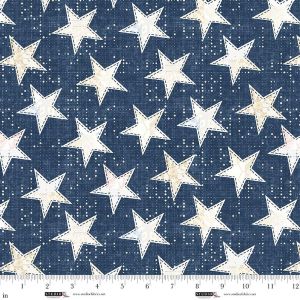Pieces of America Big Stars on Blue