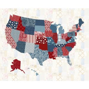 Pieces of America USA Map Panel