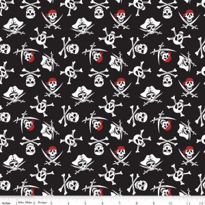 Pirate Tales Pirate Skulls in Black