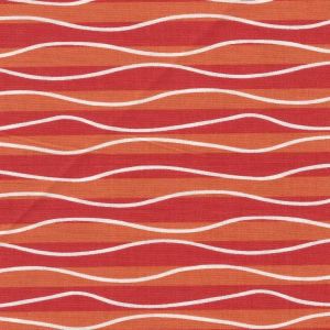 Poppy Passion Waves  Stripes in Dark Tomato