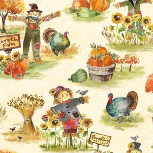 Pumpkin Farm Scarecrows in Creams