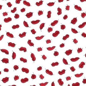 Sew Sew Lotsa Lips in White