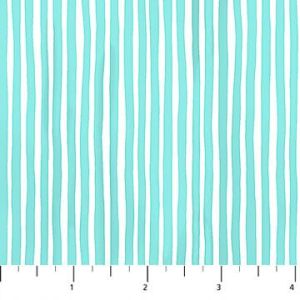 Sew Sweet Turquoise Vertical Stripes