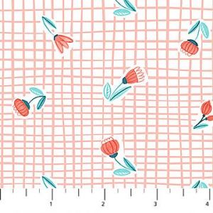 Sew Sweet White Flowers Stripes