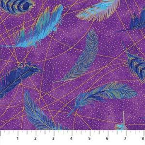 Shimmer Fantasia Purple Feathers Metallic