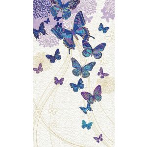 Shimmer Fantasia White Butterflies Metallic Panel