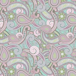Silk Road Paisley in Aqua