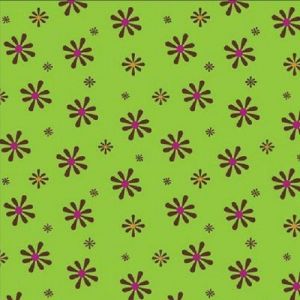 Silk Road Small Flowers in Lime