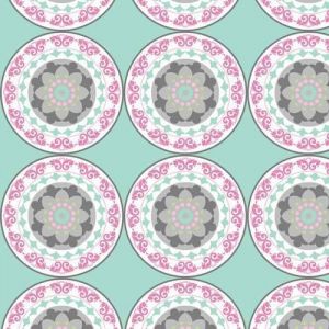 Silk Road Small Medallion in Aqua