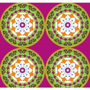 Silk Road Small Medallion in Magenta