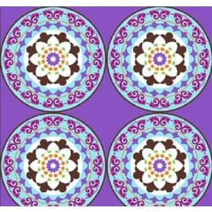 Silk Road Small Medallion in Purple