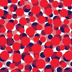 Simply American Red Dots on Stripes