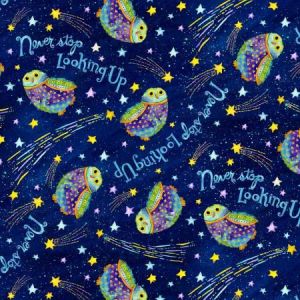 Stay Wild Moon Child Navy Owls in Night Sky