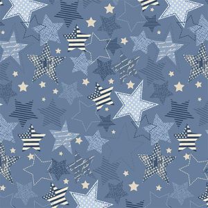 Stripes  Stars Large Stars in Blue