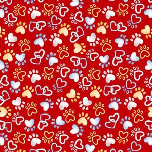 Think Pawsitive Pawfect Paws in Red