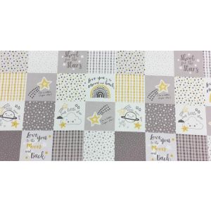 To The Moon And Back My Little Star Patch in White